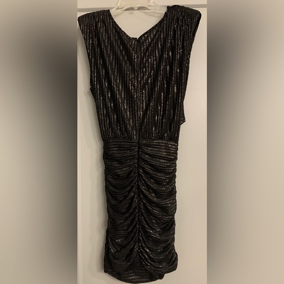 Ramy Brook Alma Black Metallic Mini Cocktail And Party Dress size Small NWT - Picture 7 of 16